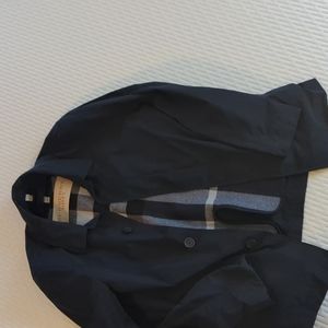 Burberry Brit Navy Size Small Lightweight Rain Coat with removable vest